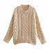 retro twist solid color pullover knit top  NSLD11850