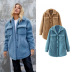 Fashion leisure solid color faux shearling coat  NSLD11863