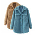 Fashion leisure solid color faux shearling coat  NSLD11863