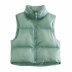 Solid color front zip-up cotton vest  NSAM11874