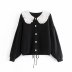 lapel loose long-sleeved knitted jacket  NSAM11951