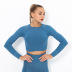 Seamless Knitted Sexy Solid Color Long-Sleeved Yoga Clothes NSNS12220
