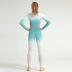 gradient women s long-sleeved seamless hollow yoga clothing NSNS12242