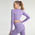 jacquard seamless quick-drying long-sleeved gradient sports yoga clothing  NSNS12253