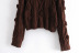 Solid color woven decorative pullover sweater  NSAM12271