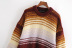 loose round neck puffy sleeve striped sweater NSAM12279