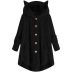 Button Plush Solid Color Jacket NSYF12437