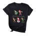 Christmas snowman print short-sleeved T-shirt  NSYF12447