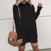 Casual Long-Sleeved Round Neck Dress NSYF12451