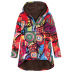 button plush irregular thick composite mid-length cotton coat NSYF12462