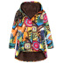 button plush irregular thick composite mid-length cotton coat NSYF12462