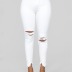 Fashion hole tight solid color jeans NSYF12467