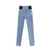 autumn elastic waist large size stretch jeans NSDT12491
