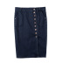 extra large size buttoned bust  bag hip denim skirt NSDT12505
