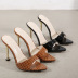 metal high-heel pointed snake pattern stiletto sandals  NSSO12529