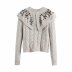 winter embroidered sweater cardigan jacket  NSAM12596