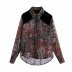 winter velvet printed women s chiffon shirt  NSAM12603