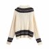 winter jacquard loose women s knitted cardigan jacket  NSAM12605
