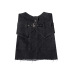 black high waist denim short skirt two-piece suit  NSDT12627