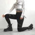 Black chain belt decoration skinny leggings NSLQ12686