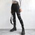 Black chain belt decoration skinny leggings NSLQ12686