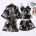 New floral fabric simulation silk pajamas NSMR12748