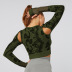 camouflage yoga seamless tight-fitting long-sleeved fitness clothing  NSNS12772