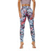 high waist yoga printed pocket stretch slim leggings  NSNS12781
