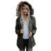 otoño invierno mujer nueva chaqueta suelta cálida de manga larga con cremallera de color sólido NSSI12832
