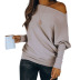 sexy one-shoulder bat sleeve pullover women s sweater  NSSI12837