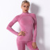 seamless knitted high-neck long-sleeved yoga clothes  NSLX12873