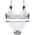 sexy transparent lace ultra-thin gather underwear set NSXQ13045