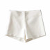 slim solid color side zipper shorts  NSLD13156
