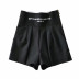 letters side zipper elastic waist sports shorts  NSLD13158