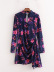 tight-fitting printing stand-up collar thick retro dress  NSAM13170