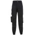 zipper multi-pocket overalls trousers NSLQ13228