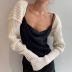 autumn winter woolen ultra-short long-sleeved sweater jacket  NSSU13258
