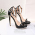 sexy rivet chain one-word buckle platform sandals NSSO13399