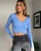 autumn Fashion women s casual all-match solid color knit sweater  NSLD13689