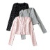 printing long-sleeved casual all-match round neck cardigan jacket  NSLD13822
