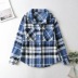 Thick woolen plaid women s autumn and winter new loose lapel long-sleeved shirt NSAC13879