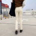 Fleece two-color straight-leg slim jeans  NSAC13885