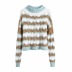 autumn and winter striped hollow sweater NSAC13893