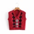 autumn women s new short V-neck knitted vest NSAC13898