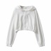 new hooded drawstring waist loose zipper sports sweater NSAC13902