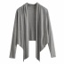 irregular shawl solid knitted cardigan NSAC13950