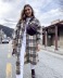 loose quilted plaid long autumn and winter woolen coat NSAC13980