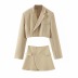 Lapel Blazer High Waist Skirt Casual Suit NSAC13983