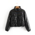 Thick Imitation Leather Pu Lint Jacket NSAC13995