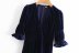 V-neck slim velvet five-point sleeve long dress  NSAM6500